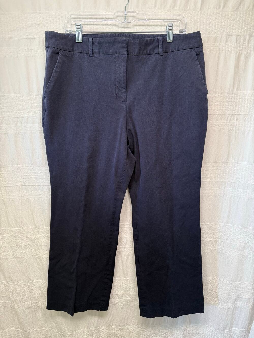 Talbots Newport Curvy Pants, Navy Blue, Size 16P Career Classic